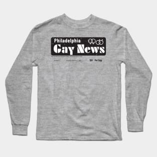 Retro Philadelphia Gay Newspaper Long Sleeve T-Shirt